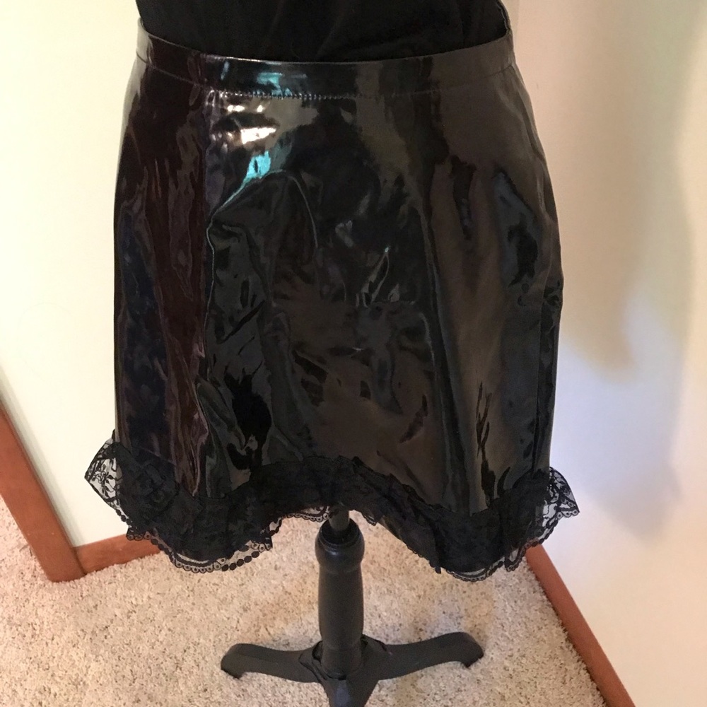 Black PVC skirt